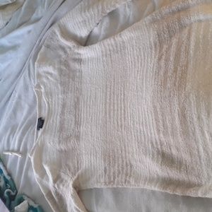Calvin Klein long sleeve sweater. Cotton blend. Tan and cream.